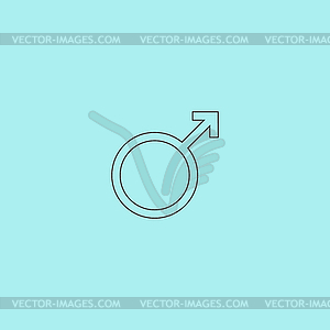 Male sign icon - royalty-free vector clipart