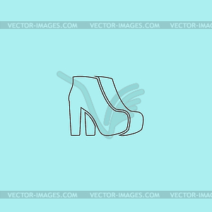 Two Woman Shoes - vector clipart