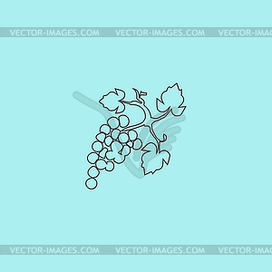 Bunch of grapes icon - vector image