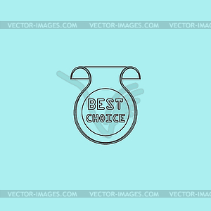 Bookmark with Best Choice message - vector image