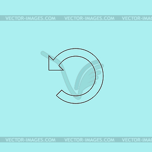Вращение стрелки - иллюстрация в векторном формате