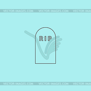 Grave icon - color vector clipart