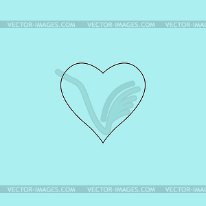 Heart pictogram - vector clip art