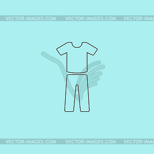 Uniform - pants and t-shirt - vector clipart