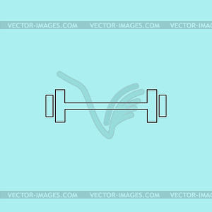 Barbell - Single Icon - vector clip art