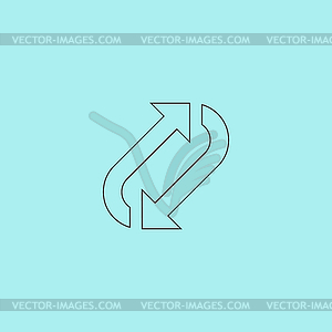Repetition arrow - vector clipart