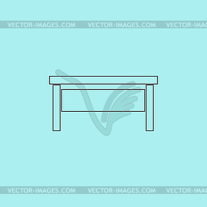 Writing desk - color vector clipart