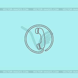 Telephone receiver icon - vector image