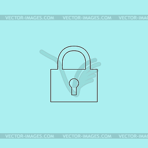 Lock pad icon - vector clip art