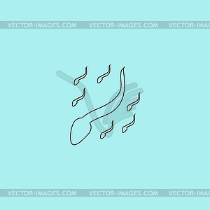 Group sperm swimming - royalty-free vector clipart