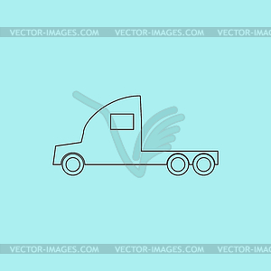 Truck without trailer - vector image