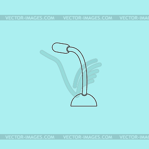 Computer microphone icon - vector clip art