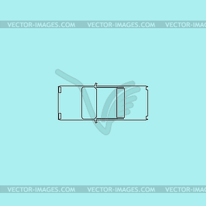 Car top view - vector clipart