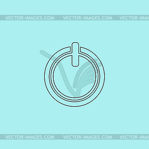 Coffee cup - top view - vector image