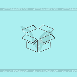 Open box icon - vector clip art