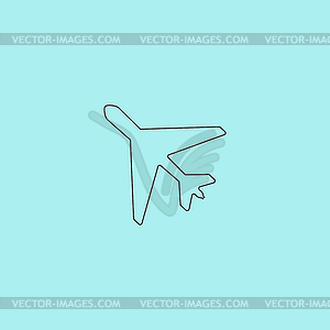 Самолет Иконка - векторный рисунок