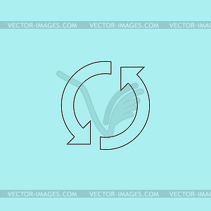 Refresh reload rotation loop sign - vector clipart / vector image