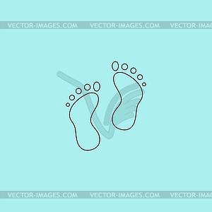 Footprint - icon - vector clip art