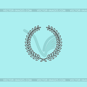 Victory laurel wreath - vector clip art