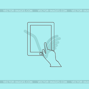 Touch screen tablet - vector image