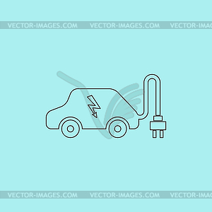 Electric car - royalty-free vector clipart