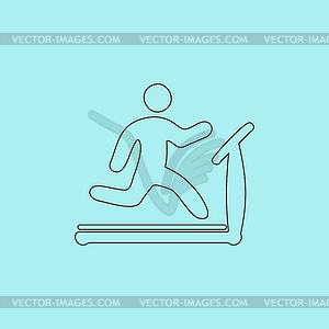 Running, treadmill - vector clipart / vector image