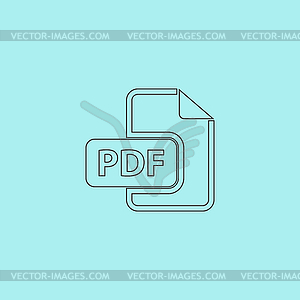 Pdf icon - vector clipart