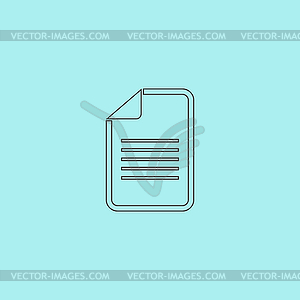Document icon - color vector clipart