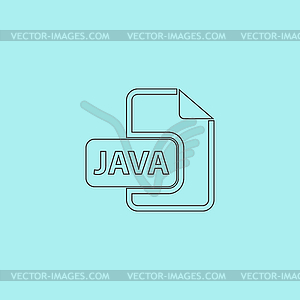 Java development file format flat icon - vector clipart