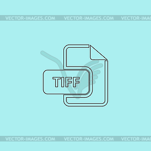 TIFF image file extension icon - royalty-free vector clipart