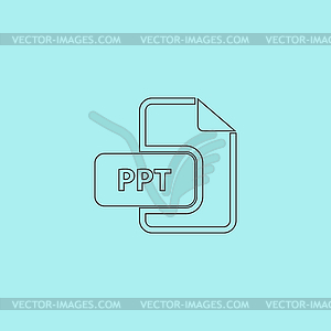 PPT extension text file type icon - vector clipart / vector image