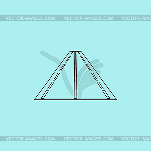 Road icon - vector clip art