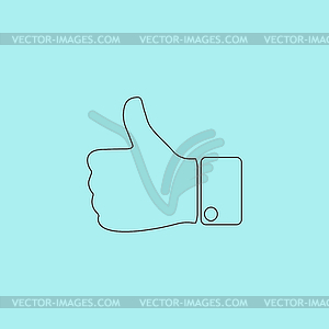 LIKE icon, hand icon - vector clipart