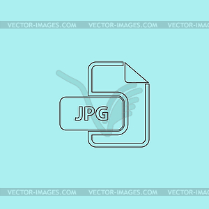 JPG image file extension icon - vector clip art
