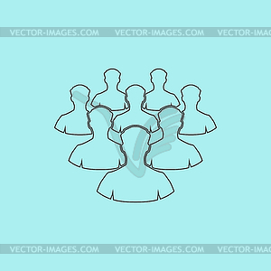 Crowd of people - vector image