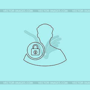 User login or authenticate icon - vector image