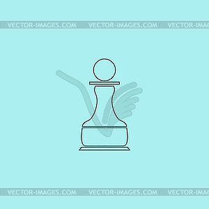 Шахматы Пешка Иконка - векторный рисунок