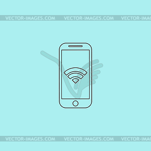 Wi fi on your smartphone - vector clipart