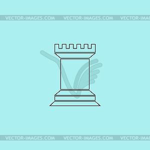 Chess Rook icon - vector image