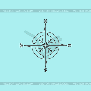 Compass icon - vector clip art