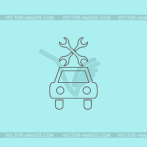 Car service icon - vector image