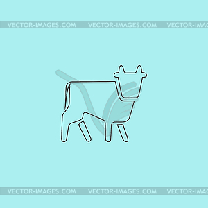 Cow symbol - vector clip art