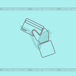 Credit card payment icon - vector clipart