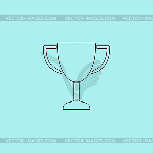 Business and finance icon trophy - vector image