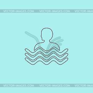 Swimming pool icon - royalty-free vector clipart