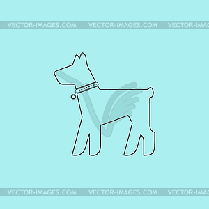 Dog icon - vector image