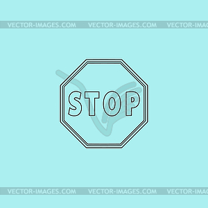 Стоп знак - клипарт в векторном формате