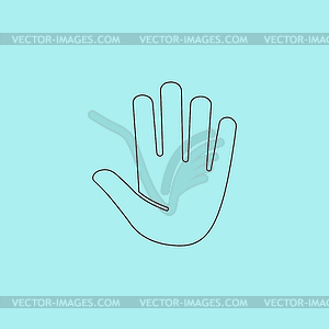 Остановить рукой - клипарт в векторном виде