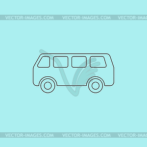 Minibus icon - vector clip art