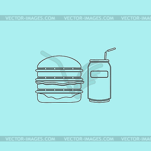 Fast food icon - vector clipart